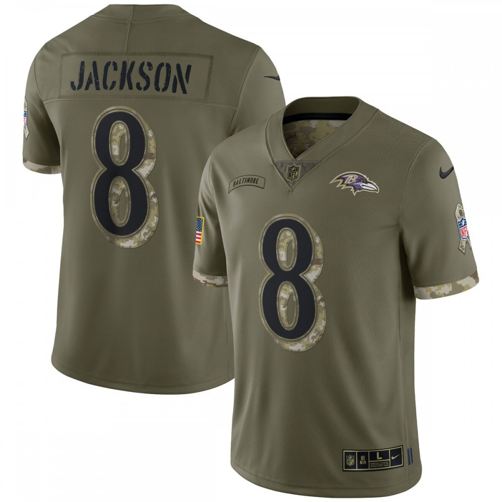 Lamar Jackson Baltimore Ravens Nike 2022 Salute To Service Limited Jersey - Olive-Profan Arena